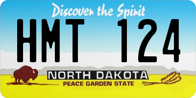 ND license plate HMT124