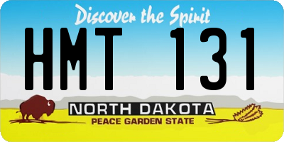 ND license plate HMT131