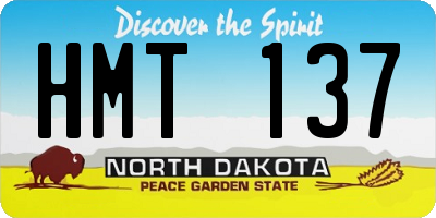 ND license plate HMT137
