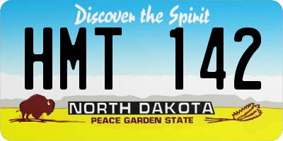 ND license plate HMT142