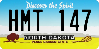 ND license plate HMT147