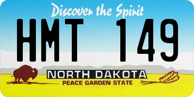 ND license plate HMT149