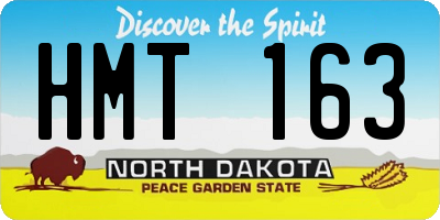 ND license plate HMT163