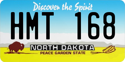 ND license plate HMT168