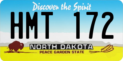 ND license plate HMT172