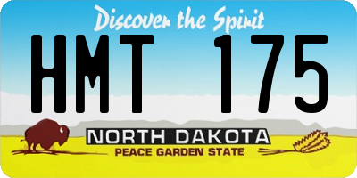 ND license plate HMT175