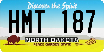 ND license plate HMT187