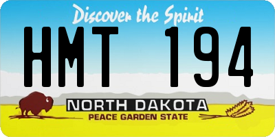 ND license plate HMT194