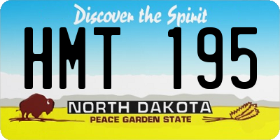 ND license plate HMT195