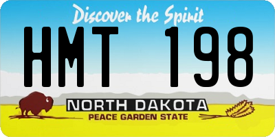 ND license plate HMT198