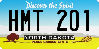 ND license plate HMT201