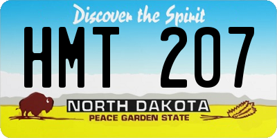 ND license plate HMT207