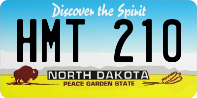 ND license plate HMT210