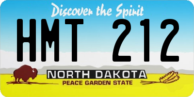 ND license plate HMT212