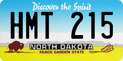 ND license plate HMT215