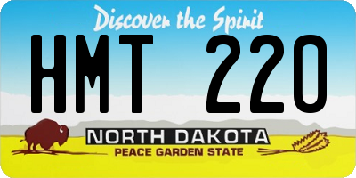 ND license plate HMT220