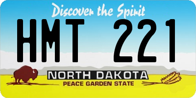 ND license plate HMT221