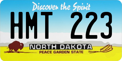 ND license plate HMT223