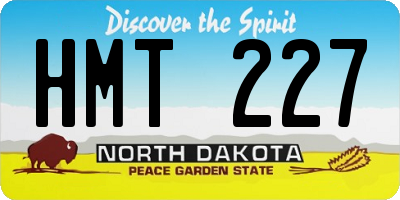 ND license plate HMT227