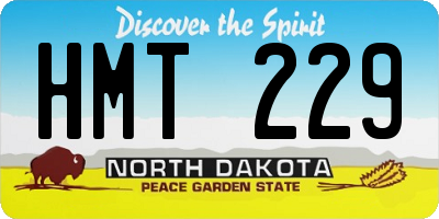 ND license plate HMT229