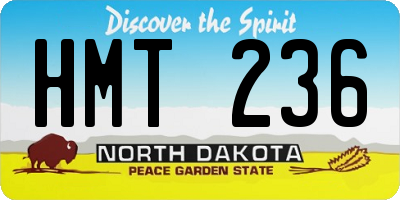 ND license plate HMT236