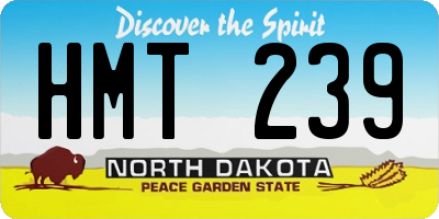 ND license plate HMT239