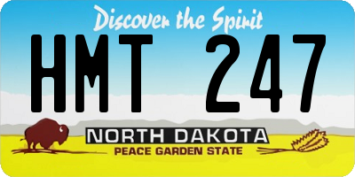 ND license plate HMT247