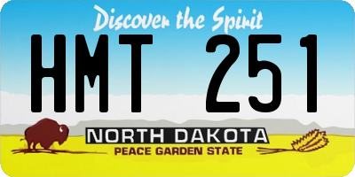 ND license plate HMT251