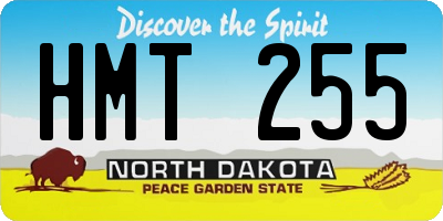ND license plate HMT255