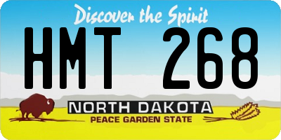 ND license plate HMT268
