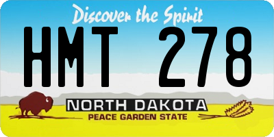 ND license plate HMT278