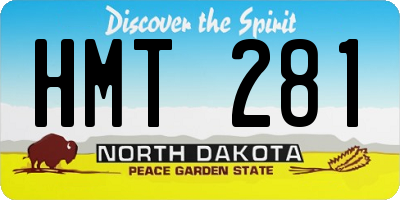 ND license plate HMT281