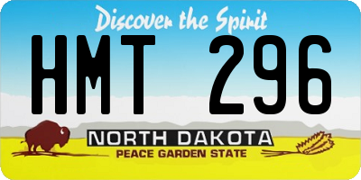 ND license plate HMT296