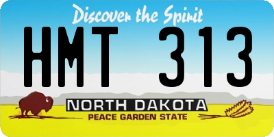 ND license plate HMT313