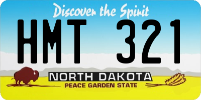 ND license plate HMT321