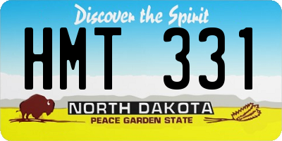 ND license plate HMT331