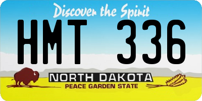 ND license plate HMT336