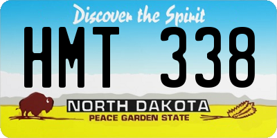 ND license plate HMT338