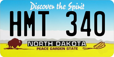 ND license plate HMT340