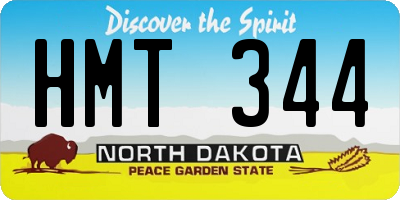 ND license plate HMT344