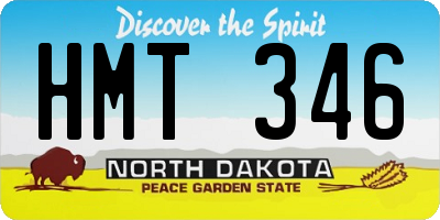 ND license plate HMT346