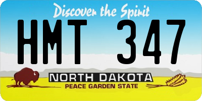 ND license plate HMT347