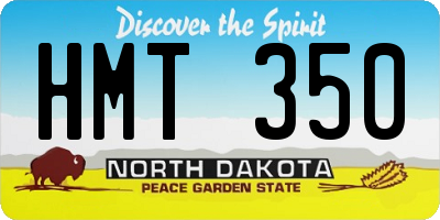 ND license plate HMT350