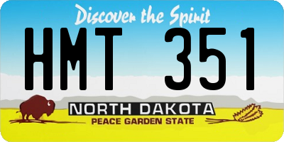ND license plate HMT351