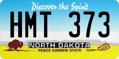 ND license plate HMT373