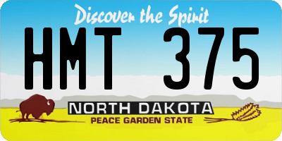 ND license plate HMT375