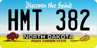ND license plate HMT382