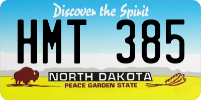 ND license plate HMT385