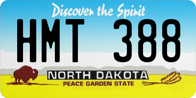 ND license plate HMT388