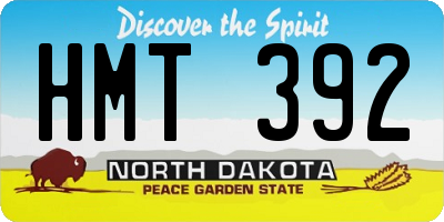 ND license plate HMT392